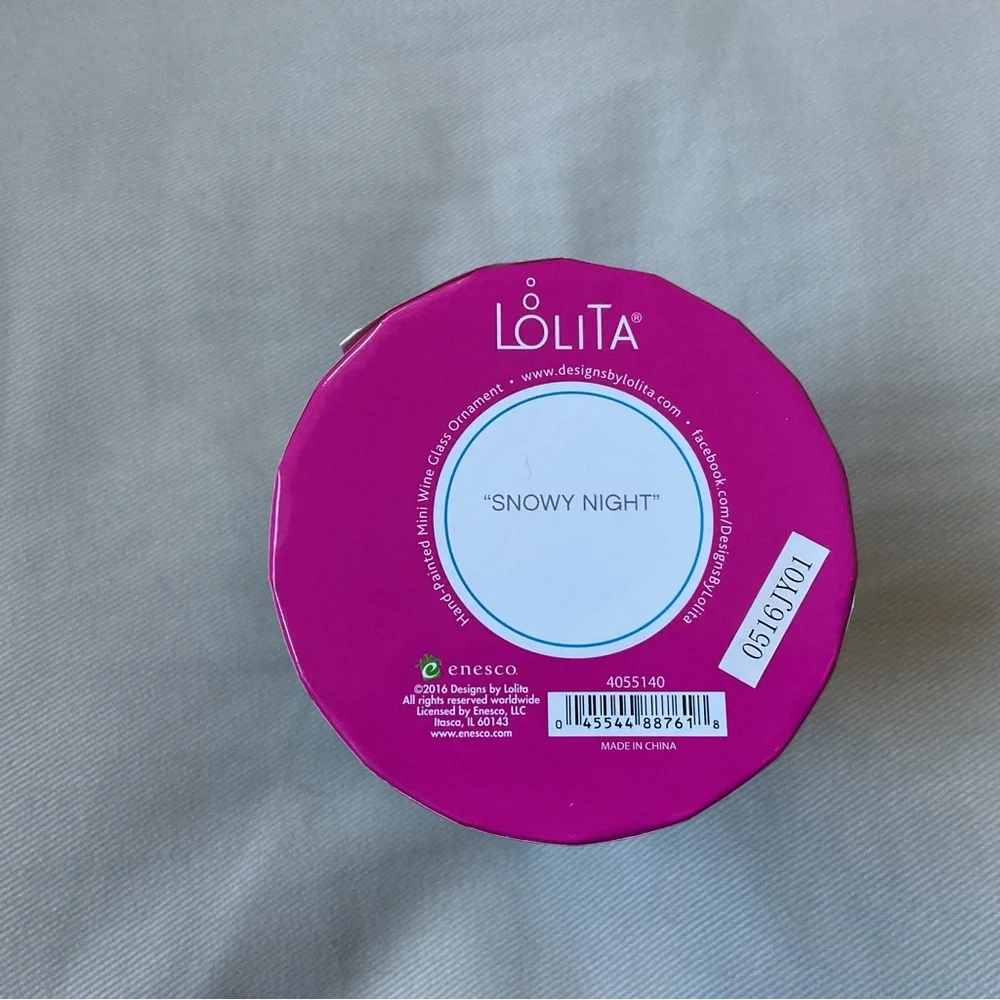 Lolita Love My Mini-Wine “Snowy Night” Ornament in Original Packaging